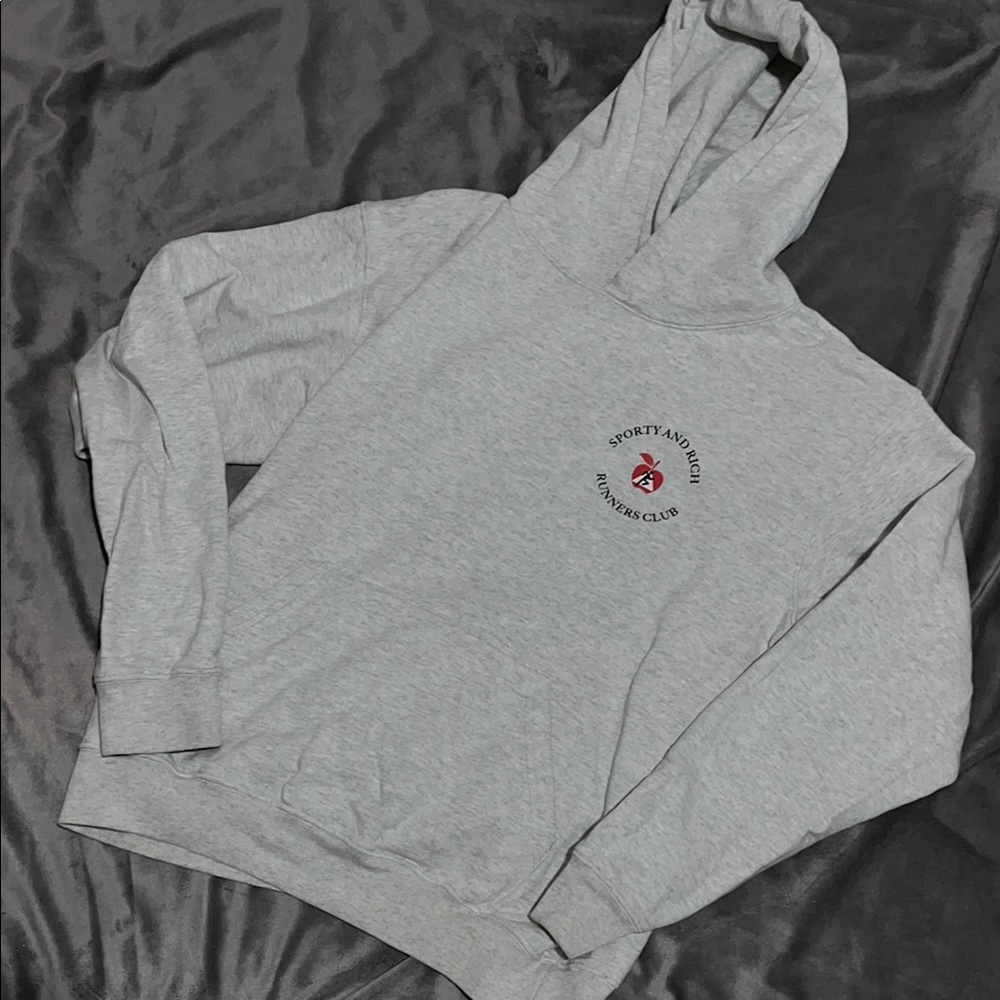 Gray Hoodie by sporty and Rich